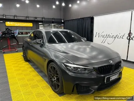용산구 랩핑, 마포구랩핑 BMW M4 컨버터블 메탈릭 블랙 락그레이 필름으로 전체랩핑 시공 가보자고 -! / 용산구 문배동