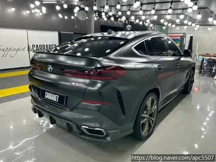 용산구 랩핑, 마포구 랩핑 BMW X6 반무광 사틴블랙으로 전체랩핑 !! / 용산구 문배동