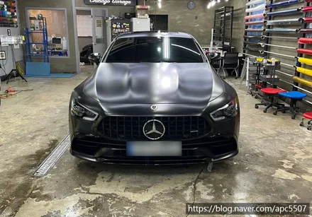 벤츠 amg gt 사틴블랙 전체 랩핑 / 용산구 문배동