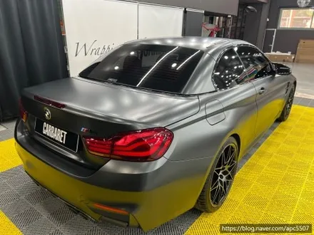 용산구 랩핑, 마포구랩핑 BMW M4 컨버터블 메탈릭 블랙 락그레이 필름으로 전체랩핑 시공 가보자고 -! / 용산구 문배동