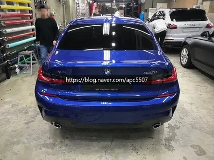 풀체인지 BMW 330i 유광 화이트 자동차 래핑 / 용산구 문배동
