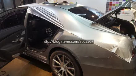 벤츠 s클래스 자동차랩핑![이촌동랩핑][용산구랩핑][성수동랩핑][장안동랩핑] / 용산구 문배동