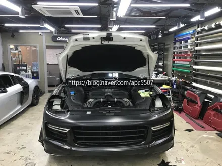 카이엔 gts 사틴 블랙 차량랩핑 / 용산구 문배동