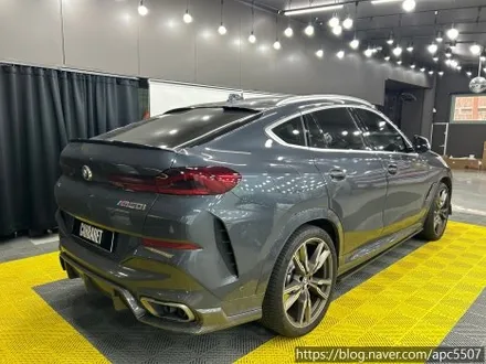 용산구 랩핑, 마포구 랩핑 BMW X6 반무광 사틴블랙으로 전체랩핑 !! / 용산구 문배동