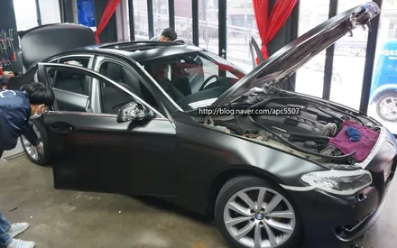 bmw528i  두 번에 자동차랩핑 과정 / 용산구 문배동