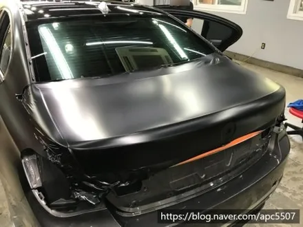 BMW 740i 사틴 블랙 전체 랩핑& 실내 랩핑 / 용산구 문배동