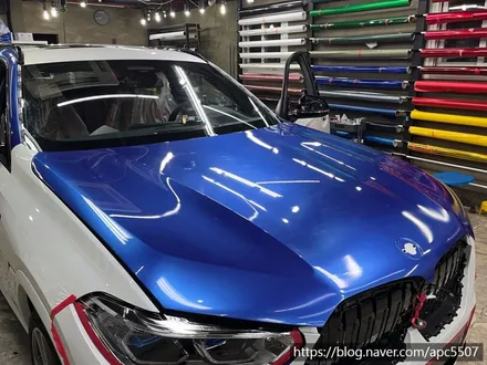 BMW X6 포티마오 블루 전체랩핑&시공 비용 / 용산구 문배동