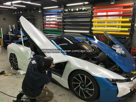 i8 화이트 펄 자동차래핑 하세요 / 용산구 문배동