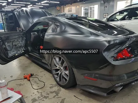 포드 머스탱 5gt 사틴블랙 전체랩핑 / 용산구 문배동