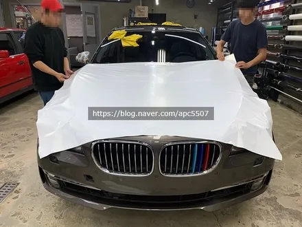 BMW 740Li 사틴 바닐라 자동차 전체 랩핑 / 용산구 문배동