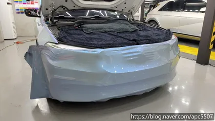 bmw 530i  택랩 카멜레온 블루 랩핑 / 용산구 문배동