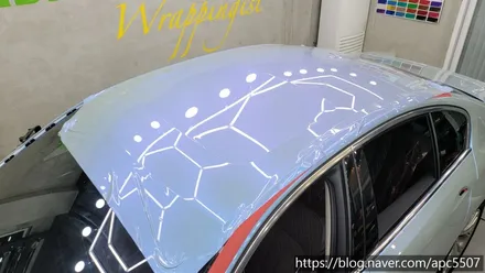 bmw 530i  택랩 카멜레온 블루 랩핑 / 용산구 문배동
