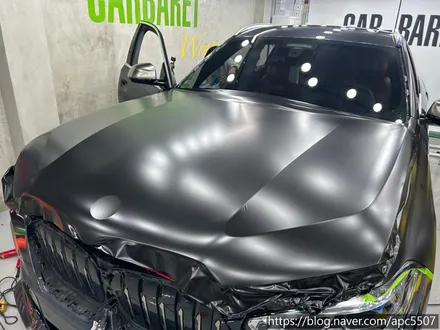 용산구 랩핑, 마포구 랩핑 BMW X6 반무광 사틴블랙으로 전체랩핑 !! / 용산구 문배동