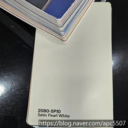 사틴 화이트 펄 전체랩핑 3m 2080 / 용산구 문배동