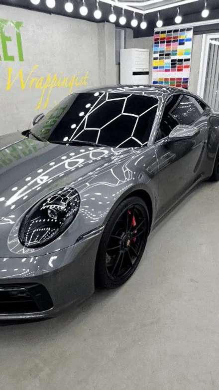 자동차 전체 랩핑 PPF 시공을 동시에 포르쉐 911 GTS 자동차 전체 랩핑 완료 / 용산구 문배동