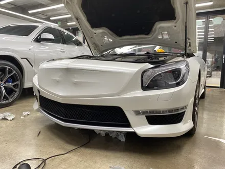 SL63AMG 사틴화이트펄 전체랩핑_서울랩핑_하남랩핑_미사랩핑_구리랩핑_남양주랩핑_덕소랩핑_강동랩핑_다산랩핑 / 하남 풍산동