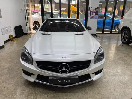 SL63AMG 사틴화이트펄 전체랩핑_서울랩핑_하남랩핑_미사랩핑_구리랩핑_남양주랩핑_덕소랩핑_강동랩핑_다산랩핑 / 하남 풍산동