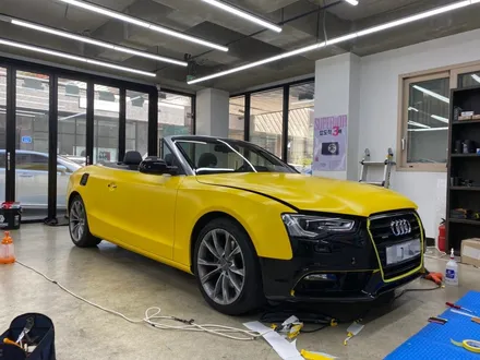 아우디 A5 카브리올레 사틴옐로우랩핑 나만의차 만들기_남양주랩핑_강동랩핑_구리랩핑 / 하남 풍산동
