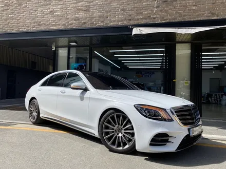 벤츠 S클래스 S450 전체랩핑 유광화이트_하남랩핑_미사랩핑_구리랩핑_남양주랩핑_강동랩핑 / 하남 풍산동