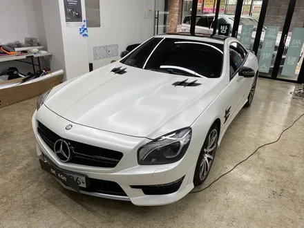 SL63AMG 사틴화이트펄 전체랩핑_서울랩핑_하남랩핑_미사랩핑_구리랩핑_남양주랩핑_덕소랩핑_강동랩핑_다산랩핑 / 하남 풍산동