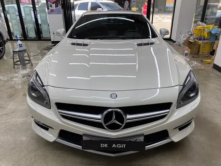 SL63AMG 사틴화이트펄 전체랩핑_서울랩핑_하남랩핑_미사랩핑_구리랩핑_남양주랩핑_덕소랩핑_강동랩핑_다산랩핑 / 하남 풍산동
