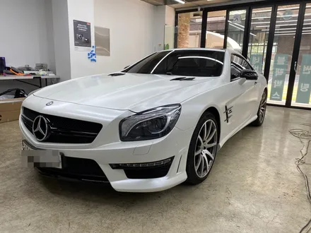 SL63AMG 사틴화이트펄 전체랩핑_서울랩핑_하남랩핑_미사랩핑_구리랩핑_남양주랩핑_덕소랩핑_강동랩핑_다산랩핑 / 하남 풍산동