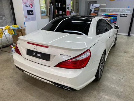 SL63AMG 사틴화이트펄 전체랩핑_서울랩핑_하남랩핑_미사랩핑_구리랩핑_남양주랩핑_덕소랩핑_강동랩핑_다산랩핑 / 하남 풍산동