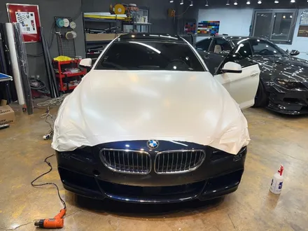 하남BMW 640i 사틴펄화이트 사고 보험처리_보험랩핑_강동래핑_마석랩핑_평내랩핑_호평랩핑 / 하남 풍산동