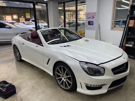 SL63AMG 사틴화이트펄 전체랩핑_서울랩핑_하남랩핑_미사랩핑_구리랩핑_남양주랩핑_덕소랩핑_강동랩핑_다산랩핑 / 하남 풍산동