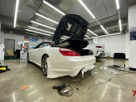 SL63AMG 사틴화이트펄 전체랩핑_서울랩핑_하남랩핑_미사랩핑_구리랩핑_남양주랩핑_덕소랩핑_강동랩핑_다산랩핑 / 하남 풍산동