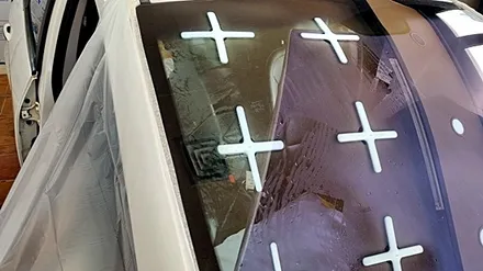 안성 썬팅 k3 차량 보라색 변색 및 후면 뽀글이 전체 재시공