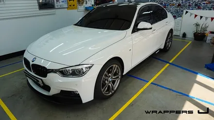 BMW 328i 사이드미러랩핑 작업현장 / 서울 마포구