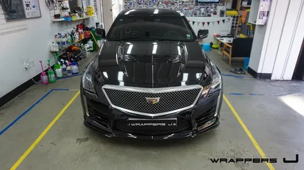 캐딜락 CTS-V 크롬죽이기 크롬딜리트 그릴랩핑 창문몰딩랩핑 부분랩핑 / 서울 마포구