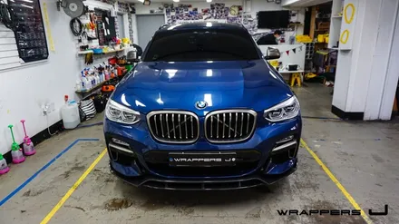 G02 BMW X4 전체랩핑, 사틴 다크 바솔트 서울 랩핑 / 서울 마포구