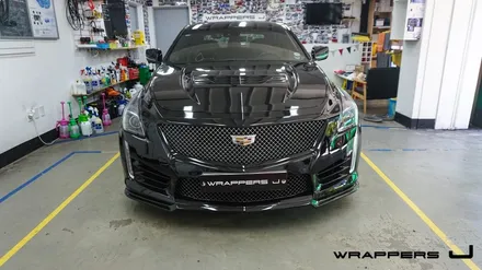 캐딜락 CTS-V 크롬죽이기 크롬딜리트 그릴랩핑 창문몰딩랩핑 부분랩핑 / 서울 마포구