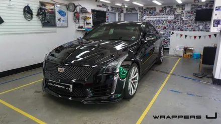 캐딜락 CTS-V 크롬죽이기 크롬딜리트 그릴랩핑 창문몰딩랩핑 부분랩핑 / 서울 마포구