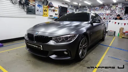 BMW 428i 전체랩핑 - 3M 사틴 다크그레이 / 서울 마포구