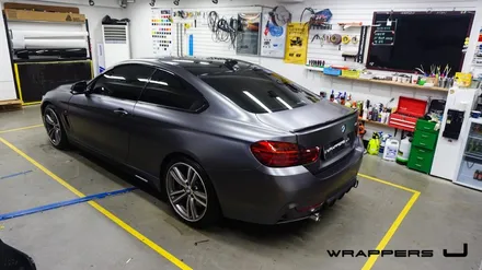 BMW 428i 전체랩핑 - 3M 사틴 다크그레이 / 서울 마포구