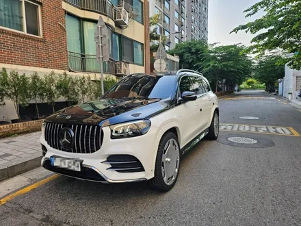벤츠 GLS600 마이바흐 듀오톤랩핑, 화이트 차량 상단 고광택 블랙 투톤 시공 / 서울 마포