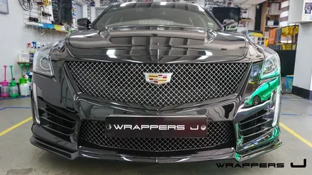 캐딜락 CTS-V 크롬죽이기 크롬딜리트 그릴랩핑 창문몰딩랩핑 부분랩핑 / 서울 마포구