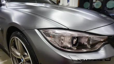 BMW 428i 전체랩핑 - 3M 사틴 다크그레이 / 서울 마포구