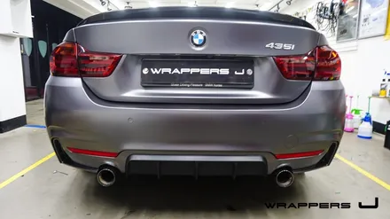 BMW 428i 전체랩핑 - 3M 사틴 다크그레이 / 서울 마포구