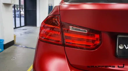 3시리즈 F30 BMW 320d 전체랩핑 사틴 뱀파이어 레드 / 서울 마포구