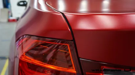 3시리즈 F30 BMW 320d 전체랩핑 사틴 뱀파이어 레드 / 서울 마포구