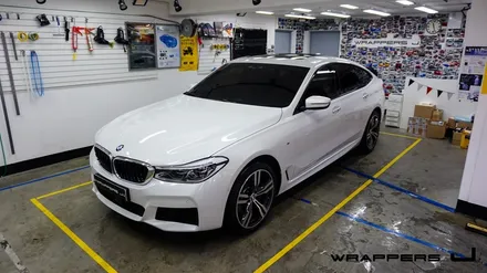 BMW 640i GT 유리막코팅 루프스킨 라이트필름 그릴랩핑 사이드미러랩핑 부분랩핑 합정 홍대 상암 유리막코팅 / 서울 마포구