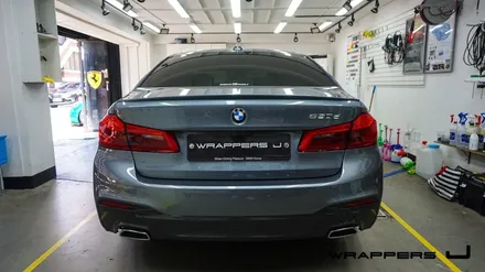 G30 BMW 520d 전체랩핑 사틴 화이트펄 올랩핑 후기 / 서울 마포구
