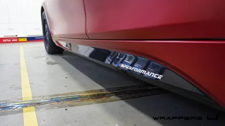 3시리즈 F30 BMW 320d 전체랩핑 사틴 뱀파이어 레드 / 서울 마포구