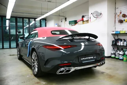 벤츠 SL63 AMG 크롬죽이기 눈물의여왕 나이트패키지 크롬딜리트 잘하는 랩핑샵 / 서울 마포구