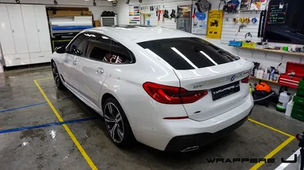 BMW 640i GT 유리막코팅 루프스킨 라이트필름 그릴랩핑 사이드미러랩핑 부분랩핑 합정 홍대 상암 유리막코팅 / 서울 마포구