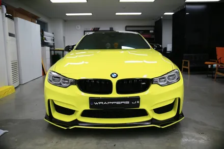 서울 F바디 BMW M4 전체랩핑 상파울루옐로우 / 서울 마포구